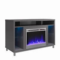 Lumina Fireplace TV Stand for TVs up to 48", Graphite Gray