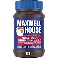 Maxwell House Original Roast Instant Coffee, 150 g Jar, 150G