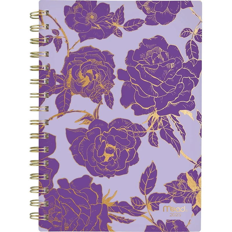 Mead Purple Rose Small Weekly/Monthly Planner, Planner