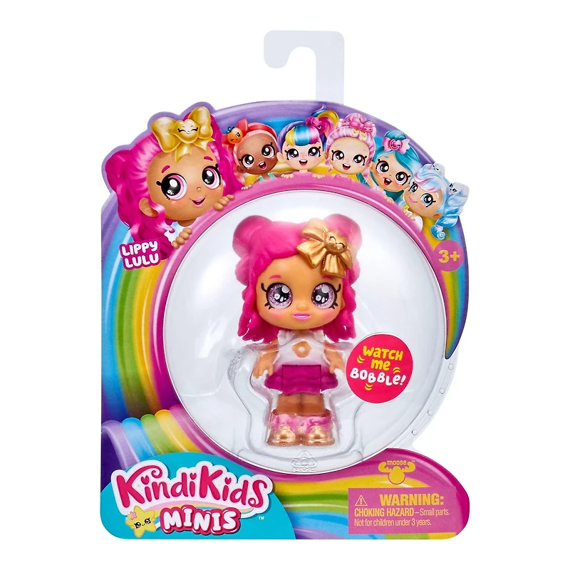 Kindi Kids Minis - Lippy Lulu - Mini Bobble Head Doll
