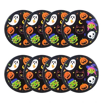 Assiettes en carton multicolores pour l'Halloween, 23 cm, 8 unités, Way to Celebration