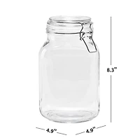 Conteneurs de stockage alimentaire Mainstays pour cuisine, pot en verre transparent de 67 onces avec couvercle verrouillable Joint hermétique Volume 8.5cups/2L