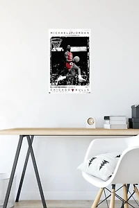 Michael Jordan - Dunk Wall Poster, 14.725" x 22.375" Framed