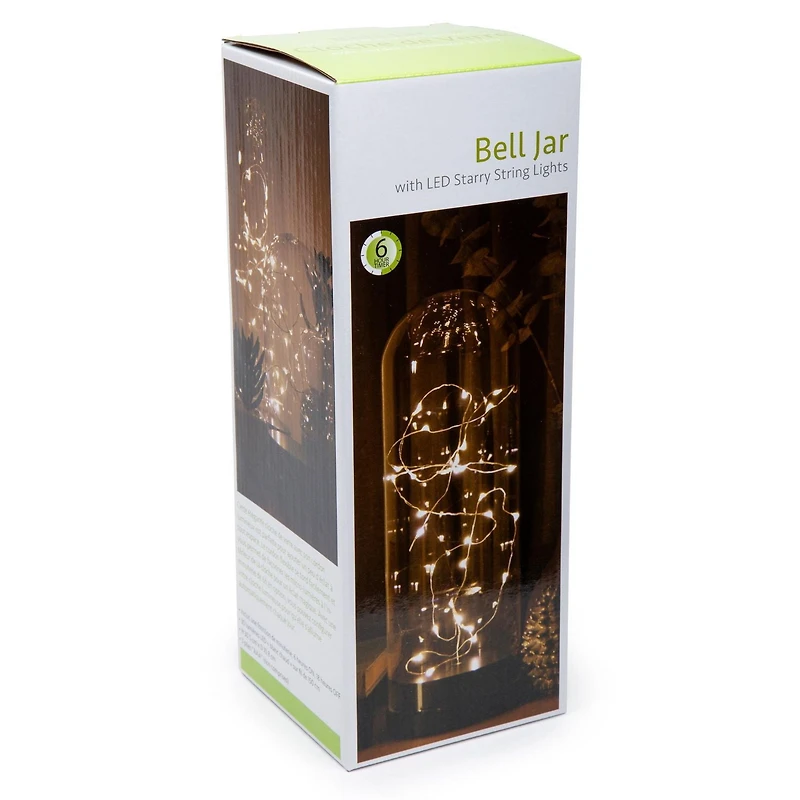 Truu Design Cloche de verre avec guirlande lumineuse à LED