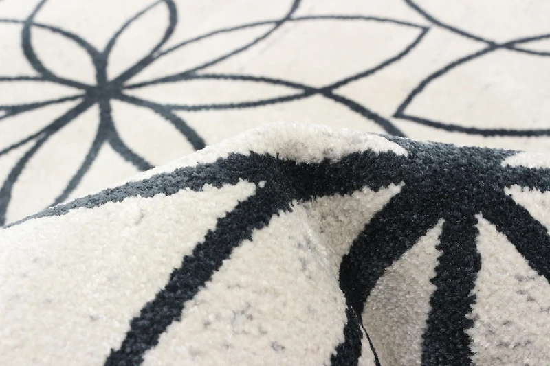 Tapis Lavable ECARPET Floral pour Chambre, Salon, Chambre d'Enfant, Couloir