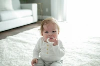 Dr. Brown's Flexees Beaded Teether Rings, 100% Silicone, Soft Easy to Hold, Encourages Self-Soothing, Gray/Black/White, BPA-Free, 3-pack