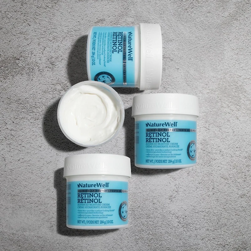 Naturewell Retinol Cream, 10 oz/284 g, NatureWell Retinol Advanced Moisture Cream, 10 oz