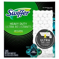 Swiffer Sweeper Heavy Duty Dry Multi-Surface Cloth Refills for Floor Sweeping and Cleaning, Unstopables Fresh Scent, 20CT