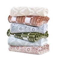 C&C California Oversized Plush Throw, Luxuriously Soft, Wrinkle Resistant, Easy Care – 60" x 70" GEO SAGE
