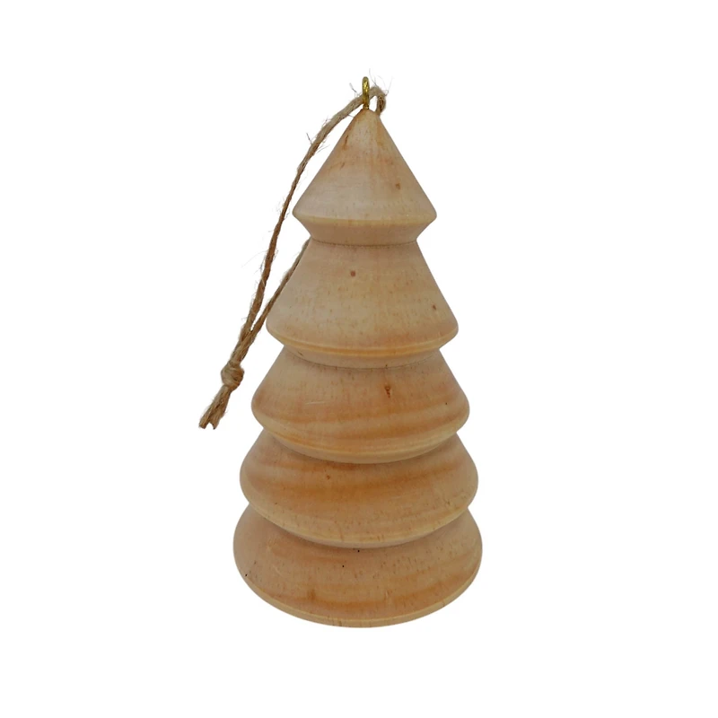 Holiday Time 3PK Natural Wood Tree Ornament