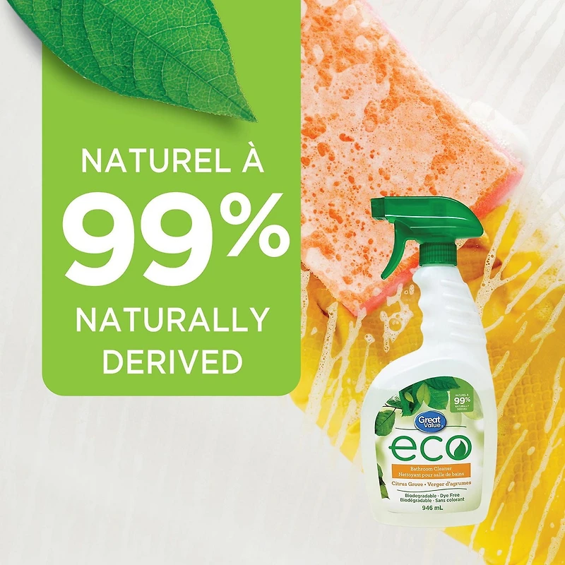 Great Value ECO Citrus Grove Bathroom Cleaner, 946 mL