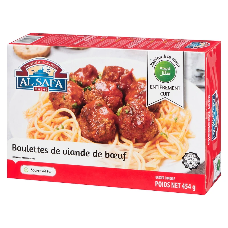 Boulettes de viande de boeuf cuit Al Safa Halal 454g