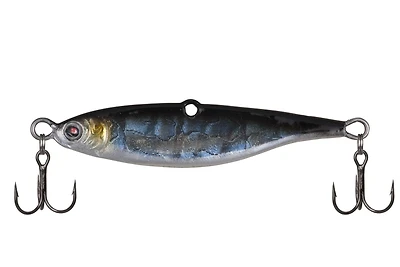 Berkley BHBVB-028-NSH Vibrato Jigging Bait, Slow Flutter on Fall, Enchanced Cosmetics, 2 5/8", 1oz, Two Treble Hooks Nat. Shiner