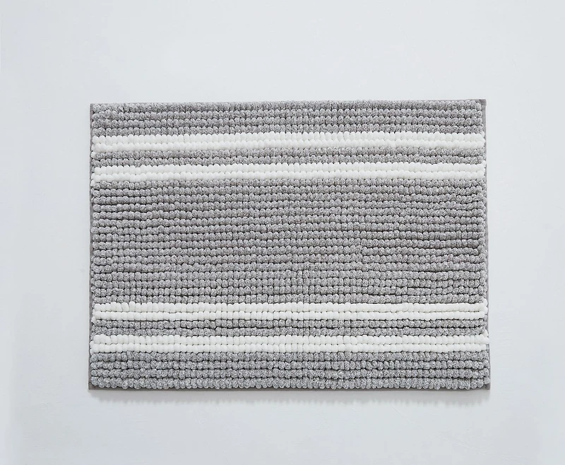 Chaps Tapis de bain de luxe – Confort moelleux pour salles de bains élégantes, gris, 43,2 x 61 cm