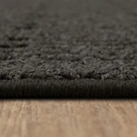 Hometrends Staircase Grey Polyester Area Rug