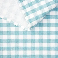 Hometrends Yarn Dyed Gingham 1-Piece 100% Cotton Kitchen Towel, Aquarelle, 16"x26"