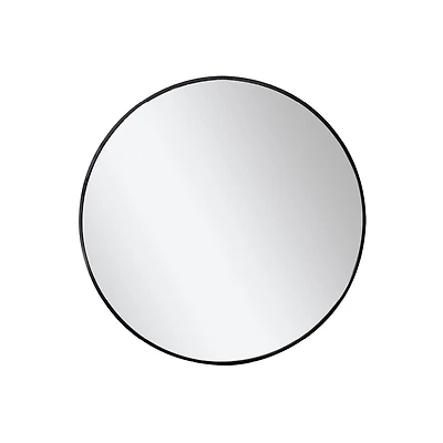 Miroir rond avec cadre en aluminium 31 1/2 po (80 cm)