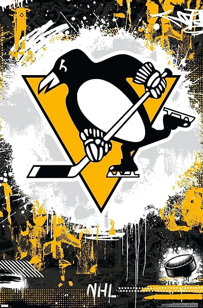 NHL Pittsburgh Penguins - Maximalist Logo 23 Wall Poster, 22.375" x 34"