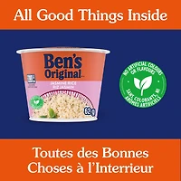 BEN'S ORIGINAL™ Jasmine Rice Single Serve Cup, Snack or Side, Microwave in 3.5 Minutes, 62g, BEN JASMINE SINGLE SERVE CUP 62g