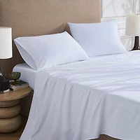 Drap plat en percale brossée 300 fils de Hometrends Taille : 1 place