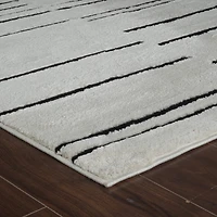 Rug Branch Domus Abstract Indoor Area Rug, Cream Black, Modern - Living Room, Bedroom, Dining Room