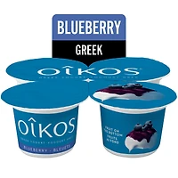 Oikos Greek Yogurt, Blueberry, Fruit on the Bottom, 2% M.F, 4x100g