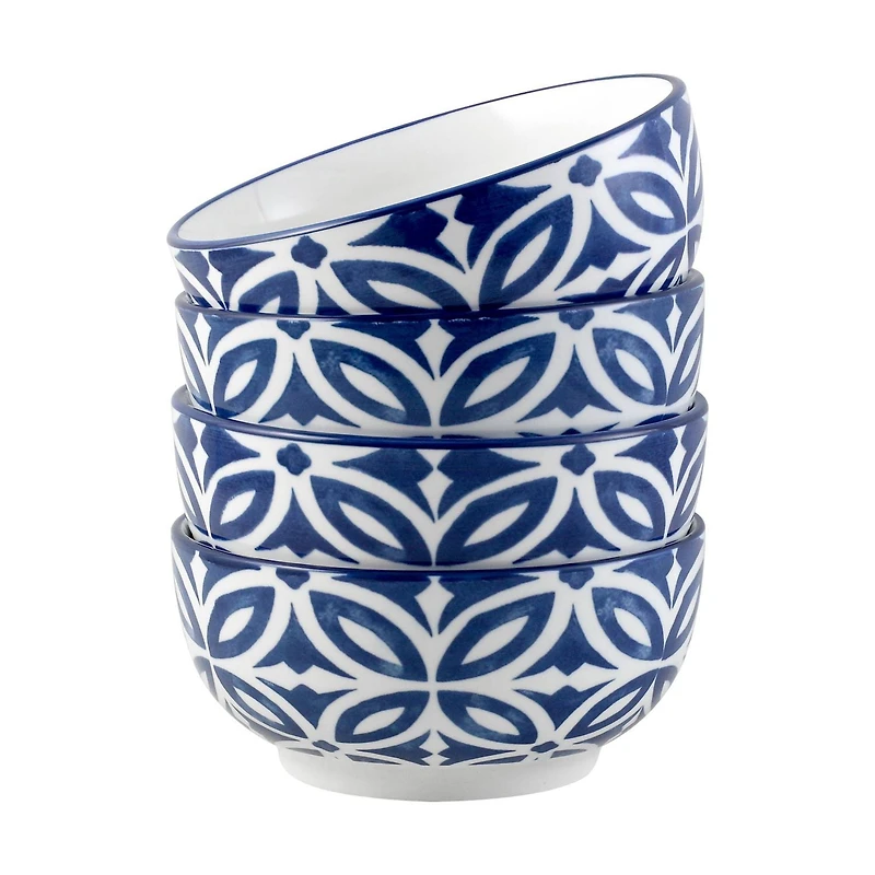 Mainstays Glazed Blue pattern Stoneware Dinnerware Set, 12-Pieces