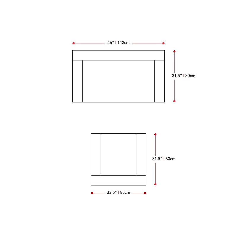 Ensemble canapé et fauteuil Georgia Loveseat en tissu - 2 pièces