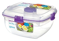 Contenant pour la conservation des aliments Salade Max de Sistema To Go 1,63 L, Les couleurs variées