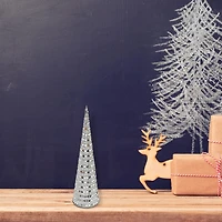 Christmas 18" Cone Tree Silver Diamond