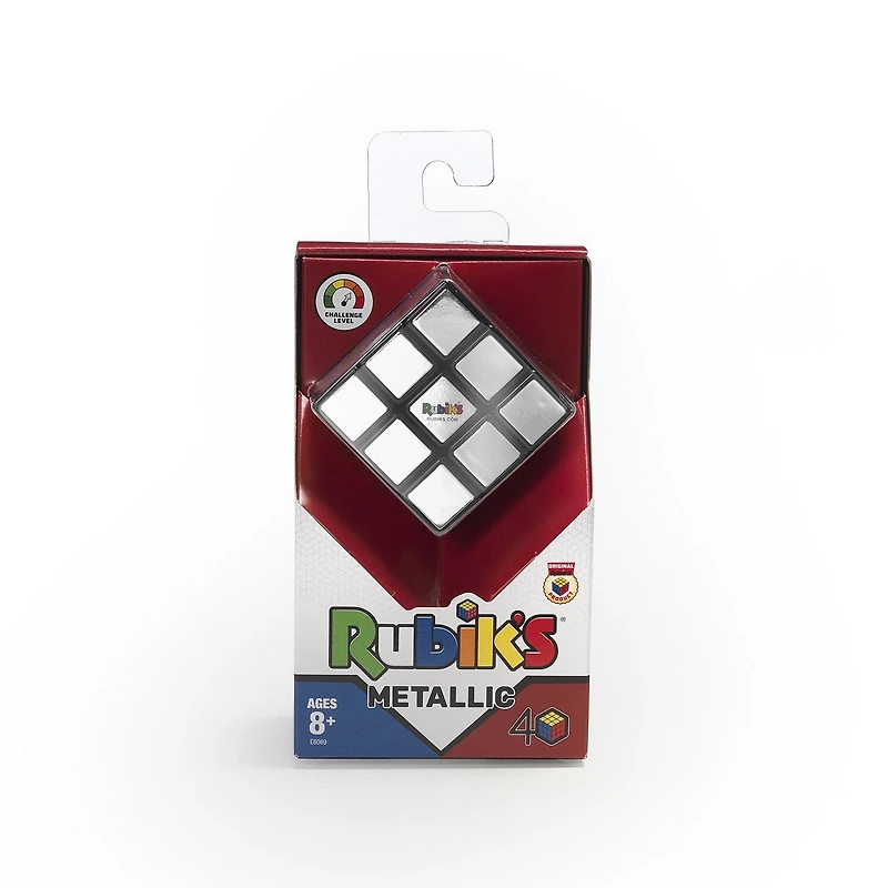 Rubik's Cube Metallic, édition 40e anniversaire, Cube 3x3 avec un petit plus, Casse-tête classique