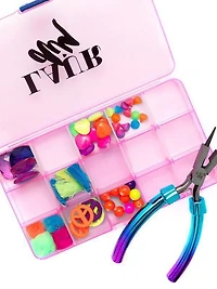 Pink storage case for crafting supplies