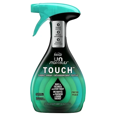 Désodorisant textile et éliminateur d’odeurs Febreze Unstopables Touch, parfum Frais 500 mL
