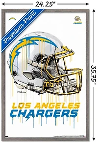 NFL Los Angeles Chargers - Drip Helmet 20 Wall Poster