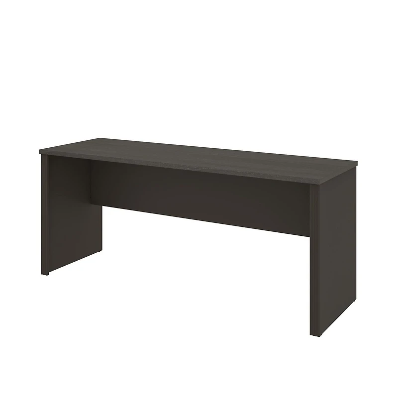 Bestar Prestige + Bureau étroit sans caisson - Gris écorce et ardoise