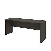Bestar Prestige + Bureau étroit sans caisson - Gris écorce et ardoise