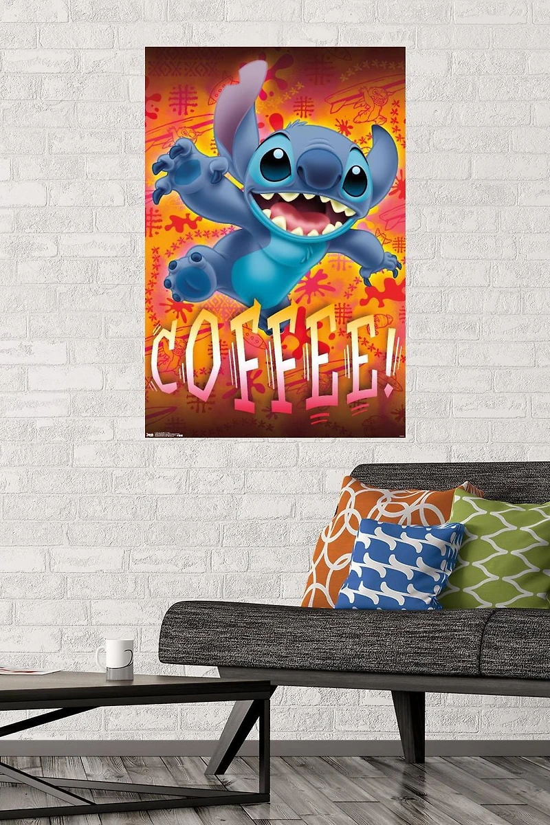 Disney Lilo and Stitch - Coffee Wall Poster