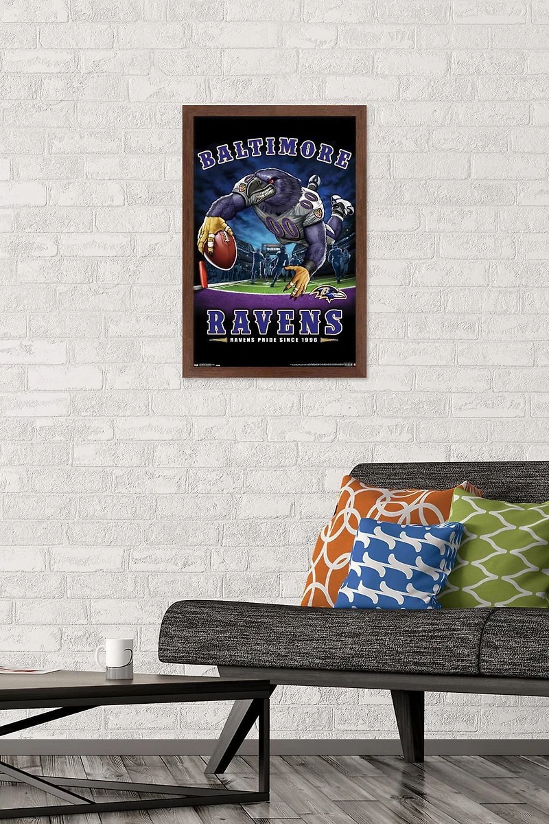 NFL Baltimore Ravens - End Zone 17 Wall Poster, 14.725" x 22.375"