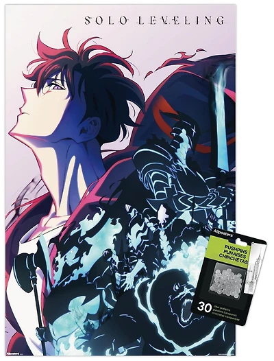 Solo Leveling: Season 2 - Teaser Key Art Wall Poster with Push Pins, 14.725" x 22.375"