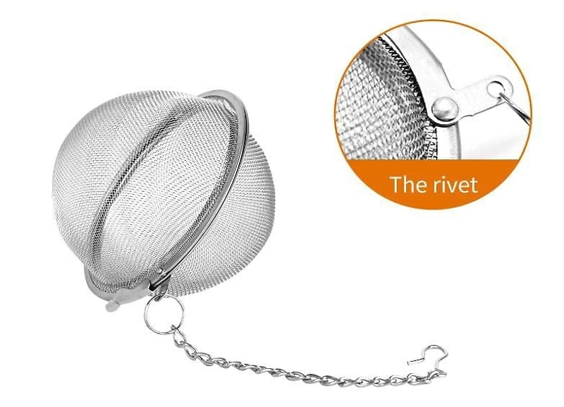 Sunwealth 201, passoire à thé en acier inoxydable 4,5 cm Passoire à thé avec cintre à clips