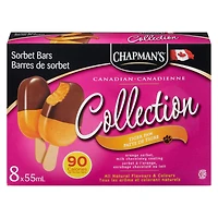 Chapman's Low Calorie Canadian Collection Tiger Paw Sorbet Bars in a Carton, 8 x 55mL