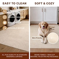 ECARPET Somos Machine Washable Contemporary/Modern Runner Rug for Living Room, Bedroom, Dining Room, Entrance, Hallway and More