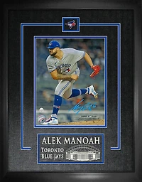 Alek Manoah Signed 8x10 Framed Toronto Blue Jays Grey Follow Through Photo