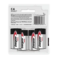 Energizer MAX Alkaline C Batteries, 4 Pack, Pack of 4 batteries