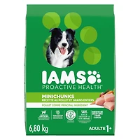 Iams Minichunks Adult Dry Dog Food Chicken & Whole Grains Recipe, 1.5-17.46kg