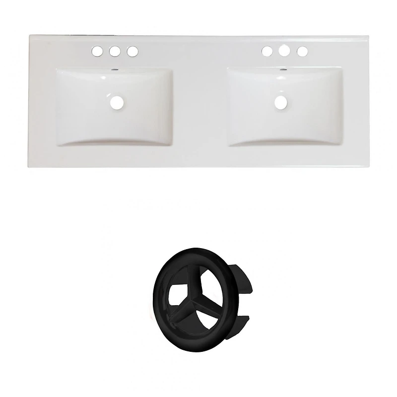 American Imaginations 48-in. W Ceramic Top Set White AI-20955