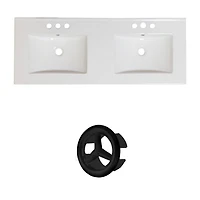 American Imaginations 48-in. W Ceramic Top Set White AI-20955