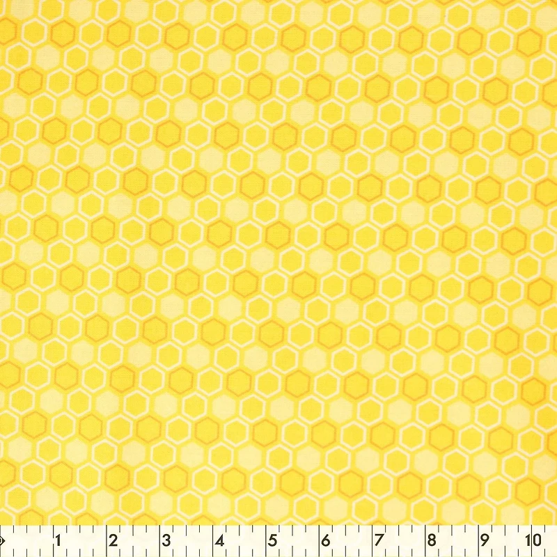 Fabric Creations Tissu de coton au mètre Rayon de miel jaune 107 cm (42")