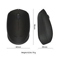 Logitech Souris Sans Fil M170, 2,4 GHz , Avec récepteur USB ultra-discret - Noir Vie de la batterie de 12 mois