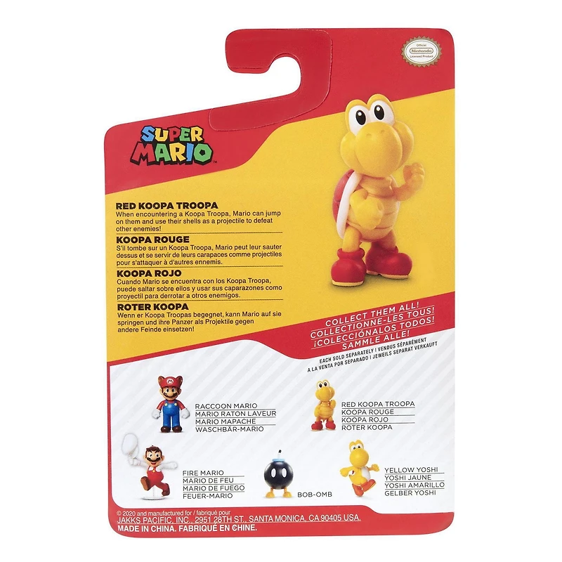 Figurine de 2,5 pouces de Nintendo Koopa rouge